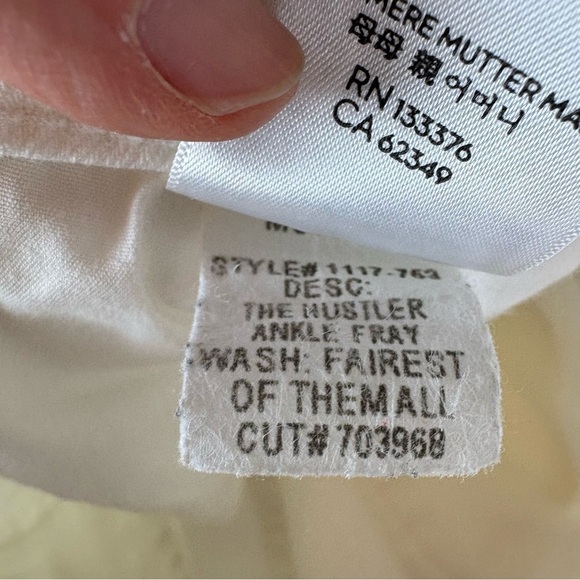 MOTHER The Hustler Ankle Fray Jeans White Size 30 - Picture 9 of 13